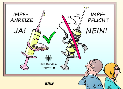 Karikatur peitsche zuckerbrot und Zuckerbrot und