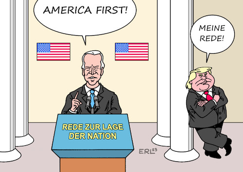 Cartoon: Zur Lage der Nation III (medium) by Erl tagged politik,usa,präsident,joe,biden,rede,zur,lage,der,nation,spaltung,graben,riss,demokraten,republikaner,stadt,land,wirtschaft,jobs,umbau,klimaneutralität,america,first,donald,trump,karikatur,erl,politik,usa,präsident,joe,biden,rede,zur,lage,der,nation,spaltung,graben,riss,demokraten,republikaner,stadt,land,wirtschaft,jobs,umbau,klimaneutralität,america,first,donald,trump,karikatur,erl