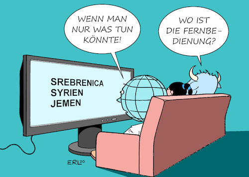 Cartoon: Zuschauer (medium) by Erl tagged politik,geschichte,gedenken,massaker,srebrenica,muslime,bosnien,serbien,balkankrieg,aktuell,syrien,jemen,welt,weltgemeinschaft,un,eu,europa,stier,zuschauer,karikatur,erl,politik,geschichte,gedenken,massaker,srebrenica,muslime,bosnien,serbien,balkankrieg,aktuell,syrien,jemen,welt,weltgemeinschaft,un,eu,europa,stier,zuschauer,karikatur,erl