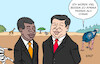 Cartoon: Afrika China EU (small) by Erl tagged politik,afrika,china,eu,vogel,strauß,karikatur,erl