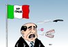 Cartoon: Berlusconi (small) by Erl tagged italien,schulden,krise,euro,iwf,sparkurs,regierung,berlusconi,macht,machtverlust,affären,gebiss,haare,kuss