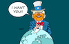 Cartoon: Böser Uncle Sam (small) by Erl tagged politik,usa,trump,weltordnung,recht,des,stärkeren,monroe,doktrin,imperialismus,unterwerfung,nordamerika,südamerika,venezuela,grönland,uncle,sam,karikatur,erl