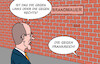 Cartoon: Brandmauer (small) by Erl tagged politik,mitte,ränder,afd,linke,rechts,links,brandmauer,feuer,frankreich,proteste,gewalt,karikatur,erl