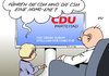 Cartoon: CDU CSU (small) by Erl tagged cdu,parteitag,wiederwahl,vorsitz,merkel,schwesterpartei,csu,frieden,ablehnung,gleichstellung,homoehe,ehe,steuer