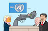 Cartoon: Die neuen UN-Menschen (small) by Erl tagged politik,un,resolution,moskaufreundlich,ukraine,krieg,frieden,russland,putin,usa,trump,china,xi,karikatur,erl