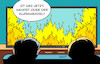 Cartoon: Feuer (small) by Erl tagged politik,nachrichten,nahost,krieg,israel,iran,klimawandel,erderwärmung,feuer,fernsehen,karikatur,erl