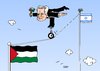Cartoon: Gauck souverän (small) by Erl tagged bundespräsident,joachim,gauck,besuch,staatsbesuch,israel,palästina,palästinensische,autonomiegebiete,balanceakt,diplomatie,souverän