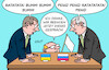 Cartoon: Gespräch (small) by Erl tagged politik,krieg,russland,ukraine,gespräch,istanbul,sprache,gewalt,waffen,frieden,karikatur,erl