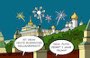 Cartoon: Gestern in Moskau (small) by Erl tagged politik,usa,jahr,präsident,donald,trump,zerstörung,demokratie,weltordnung,freude,putin,russland,kreml,feuerwerk,karikatur,erl