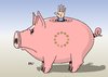Cartoon: Griechenland (small) by Erl tagged griechenland,schulden,krise,euro,sparkurs,sparen,kaputtsparen,wirtschaft,abwürgen,ausbluten,ertrinken,sparschwein