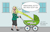 Cartoon: Grüne Jugend (small) by Erl tagged politik,grüne,jugend,sprecherin,jette,nietzard,acab,all,cops,are,bastards,kinderwagen,ankotzen,die,grünen,dröge,karikatur,erl