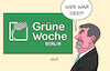 Cartoon: Grüne Woche (small) by Erl tagged politik,wahlkampf,cdu,csu,markus,söder,ablehnung,ausschluss,koalition,die,grünen,grüne,woche,berlin,karikatur,erl