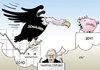 Cartoon: Haushaltsplan (small) by Erl tagged schäuble haushalt schulden wachstum sparen sparschwein pleitegeier