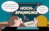 Cartoon: Hochspannung (small) by Erl tagged politik,ampel,streit,ende,usa,wahl,harris,trump,erde,welt,hochspannung,karikatur,erl