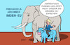 Cartoon: Indien-EU (small) by Erl tagged politik,eu,indien,freihandelsabkommen,parlament,zustimmung,grüne,europa,stier,von,der,leyen,elefant,karikatur,erl