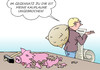 Cartoon: Kauflaune (small) by Erl tagged deutschland,konjunktur,wirtschaft,konsumklima,kauflaune,ungebrochen,sparschwein,schlachtung,einkauf,einkaufen,shoppen,geld,finanzen,karikatur,erl