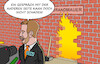 Cartoon: Kretschmer (small) by Erl tagged politik,sachsen,ministerpräsident,cdu,vize,michael,kretschmer,brandmauer,offen,gespräche,afd,feuer,rechtsextremismus,karikatur,erl