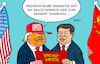 Cartoon: Menü (small) by Erl tagged politik,usa,trump,besuch,china,xi,irankrieg,ende,blockade,straße,von,hormus,einverleibung,taiwan,menü,karikatur,erl