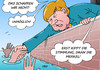 Cartoon: Merkel (small) by Erl tagged flüchtlinge,deutschland,merkel,wir,schaffen,das,willkommen,hilfe,kritik,pessimismus,stimmung,kippen,einsamkeit,karikatur,erl