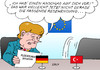 Cartoon: Merkel Türkei (small) by Erl tagged eu,türkei,gipfel,flüchtlinge,verhandlungen,lösung,deal,warnung,anschläge,kurden,pkk,bundeskanzlerin,angela,merkel,ministerpräsident,ahmet,davutoglu,karikatur,erl