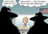 Cartoon: NSA Merkel (small) by Erl tagged usa,geheimdienst,nsa,spionage,überwachung,abhören,skandal,internet,telefon,smartphone,bundeskanzlerin,angela,merkel,politik,regierung,stil,abwarten,tee,trinken,zögern