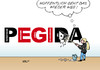 Cartoon: PEGIDA (small) by Erl tagged pegida,demonstration,bündnis,bewegung,rechtspopulismus,rechtsextremismus,gründer,lutz,bachmann,verkleidung,hitler,rücktritt,schaden,kathrin,oertel,dresden,islamisierung,islamismus,abendland,fremdenfeindlichkeit,karikatur,erl