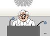 Cartoon: Redeboykott (small) by Erl tagged papst,benedikt,xvi,16,besuch,deutschland,berlin,bundestag,rede,boykott