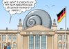 Cartoon: Regierungsbildung (small) by Erl tagged regierungsbildung,koalition,koalitionsverhandlungen,cdu,csu,spd,langsam,schnecke,kuppel,reichstag,flagge