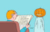 Cartoon: Shell-Jugendstudie (small) by Erl tagged politik,shell,jugendstudie,befragung,jugendliche,ängste,sorgen,krieg,umwelt,klima,optimismus,halloween,karikatur,erl