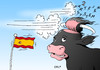 Cartoon: Spanien (small) by Erl tagged spanien,wahl,parlament,zweiparteiensystem,ende,vier,parteien,partei,frischer,wind,demokratie,stier,karikatur,erl