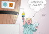 Cartoon: Trump V (small) by Erl tagged illustration,politik,barack,obama,atomabkommen,iran,verbot,atomwaffen,gegenzug,aufhebung,sanktionen,usa,präsident,donald,trump,aufkündigung,ausstieg,gefahr,atomares,wettrüsten,bombe,atombombe,spiel,feuer,öl,ölfass,pulverfass,nahost,welt,erde,außenpolitik,rechtspopulismus,nationalismus,diplomatie,karikatur,erl