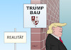Cartoon: Trumps Mauer (small) by Erl tagged usa praesident donald trump wahlversprechen bau mauer grenze mexiko rechtspopulismus postfaktisch alternative fakten luegen luege wahrheit realitaet karikatur erl