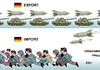 Cartoon: Waffenexport (small) by Erl tagged waffenexport,deutschland,waffen,export,rüstung,rüstungsindustrie,panzer,raketen,krieg,flucht,flüchtlinge,asyl,import,karikatur,erl