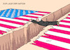 Cartoon: Zur Lage der Nation I (small) by Erl tagged politik,usa,präsident,joe,biden,rede,zur,lage,der,nation,spaltung,graben,riss,demokraten,republikaner,stadt,land,karikatur,erl