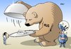 Cartoon: Zypern Menu (small) by Erl tagged zypern pleite schulden banken euro eu russland rettungsplan hilfe absage finanzen geld menu bär stier