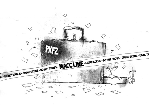 Cartoon: pkfz - graft case (medium) by mystudio69 tagged cartoon