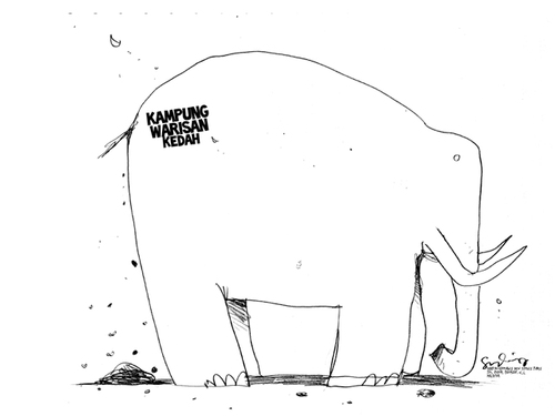 Cartoon: white elephant (medium) by mystudio69 tagged cartoon