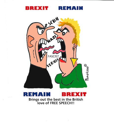 Cartoon: Brexit Abuse Political (medium) by EASTERBY tagged brexit,politics,people
