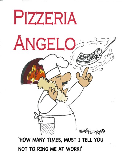 Cartoon: CARTOON CONTEST PIZZAPITCH (medium) by EASTERBY tagged pizzapitch