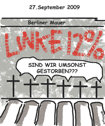 Cartoon: Cartoon gegen Links (medium) by EASTERBY tagged german,election,wahl,2009