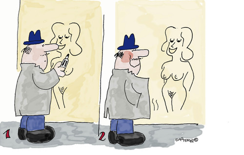 Cartoon: Exhibiartist (medium) by EASTERBY tagged exhibionist,grafitti,exhibitionist,exhibitionismus,sex,frau,mann,lust,leidenschaft,grafitti