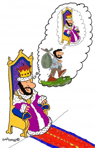 Cartoon: Kings dream (medium) by EASTERBY tagged kings,dreams