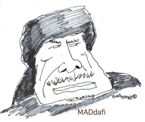 Cartoon: MADdafi (medium) by EASTERBY tagged gaddafi