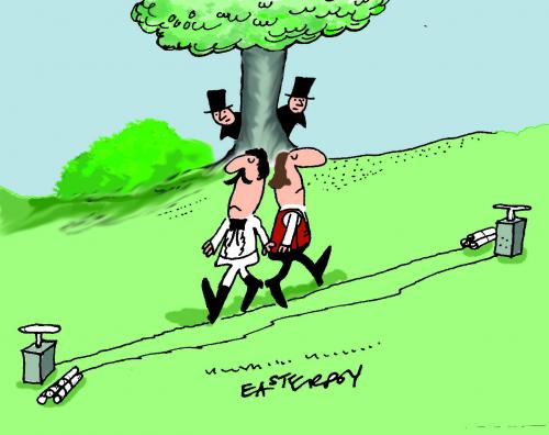 Cartoon: THE DUEL (medium) by EASTERBY tagged duelling,