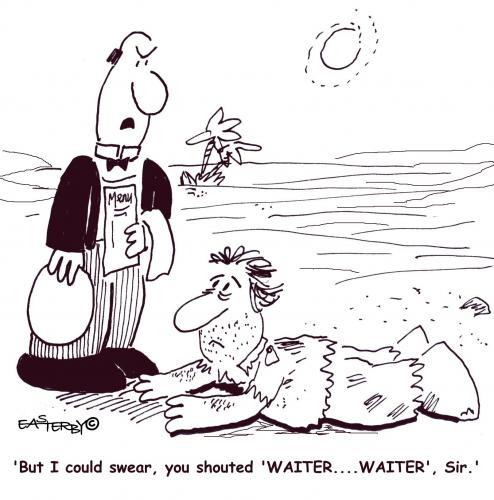 Cartoon: Water waiter (medium) by EASTERBY tagged waiter,desert