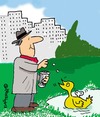 Cartoon: Clockwork Duck (small) by EASTERBY tagged pensioner duckfeeding