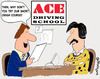 Cartoon: Crash of course (small) by EASTERBY tagged driving school learnerdrivers
