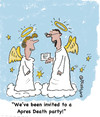 Cartoon: Heavenly invitation (small) by EASTERBY tagged angels,heaven