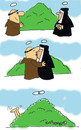 Cartoon: HOLY ORDERS 2 (small) by EASTERBY tagged monks,halos,nuns