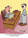 Cartoon: The Boat Rocker (small) by EASTERBY tagged office managment employee